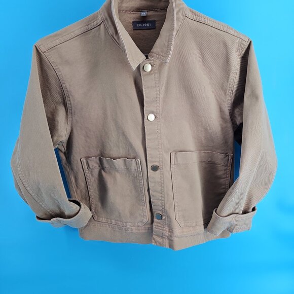 DL1961 Women’s Cropped Jacket – Size XS (Tan/Khaki) - Picture 7 of 11
